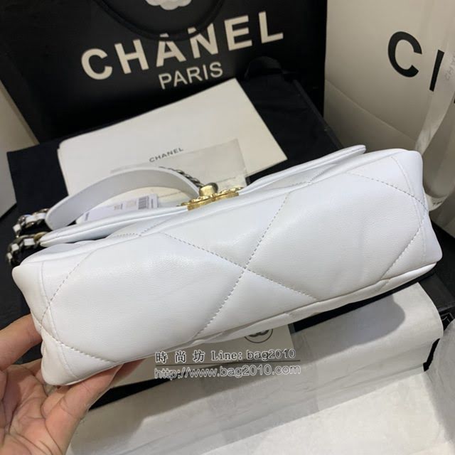 Chanel女包 香奈兒專櫃最新款大菱格豆腐包 Chanel19bag小號羊皮鏈條手提肩背女包 AS1160  djc4164